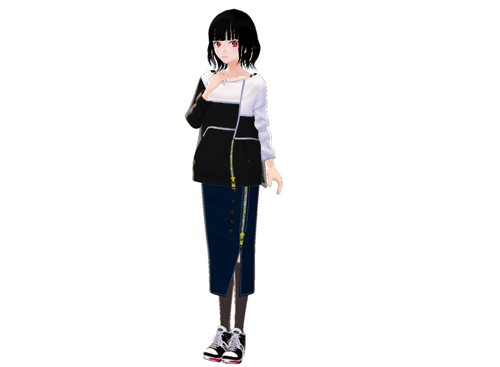 VRoid用テクスチャ【ZIPツートンプルオーバー】set