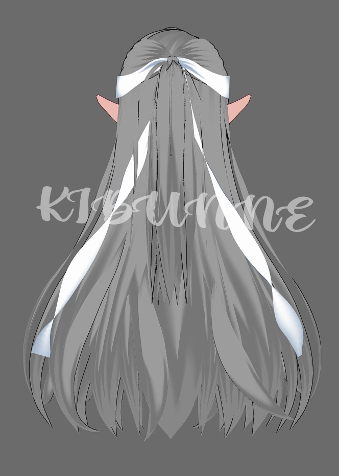 {vroid beta & stable} half-up long hair preset