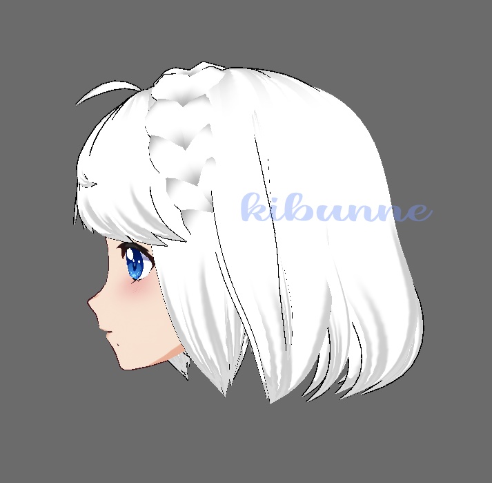 {vroid} short bob with braid band hair preset