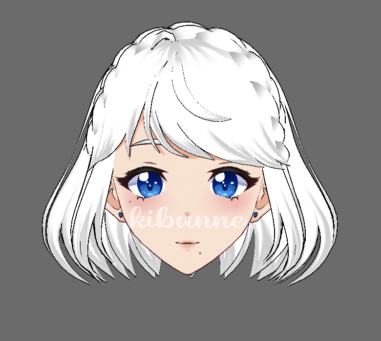 {vroid} short bob with braid band hair preset