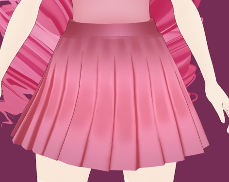 {vroid} simple pink skirt