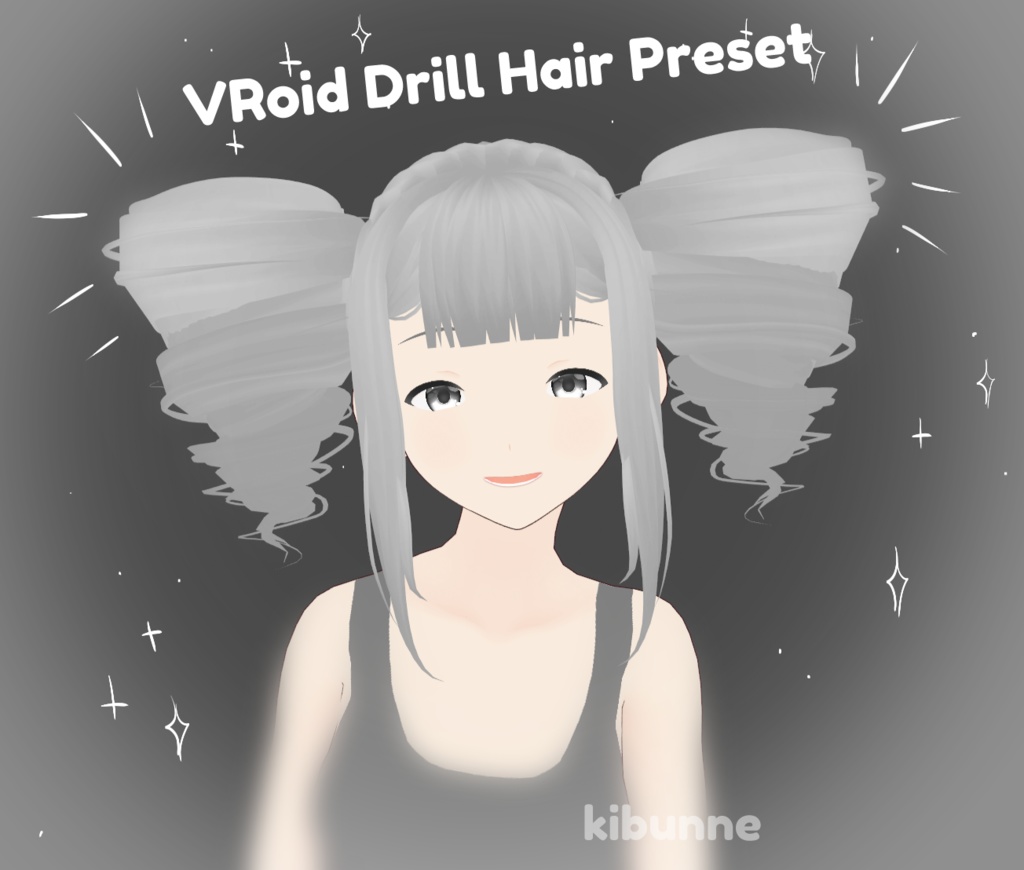 {vroid stable} drill hair preset