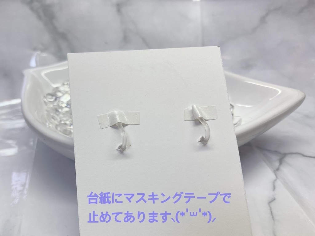 No.2 チェック柄イヤリング