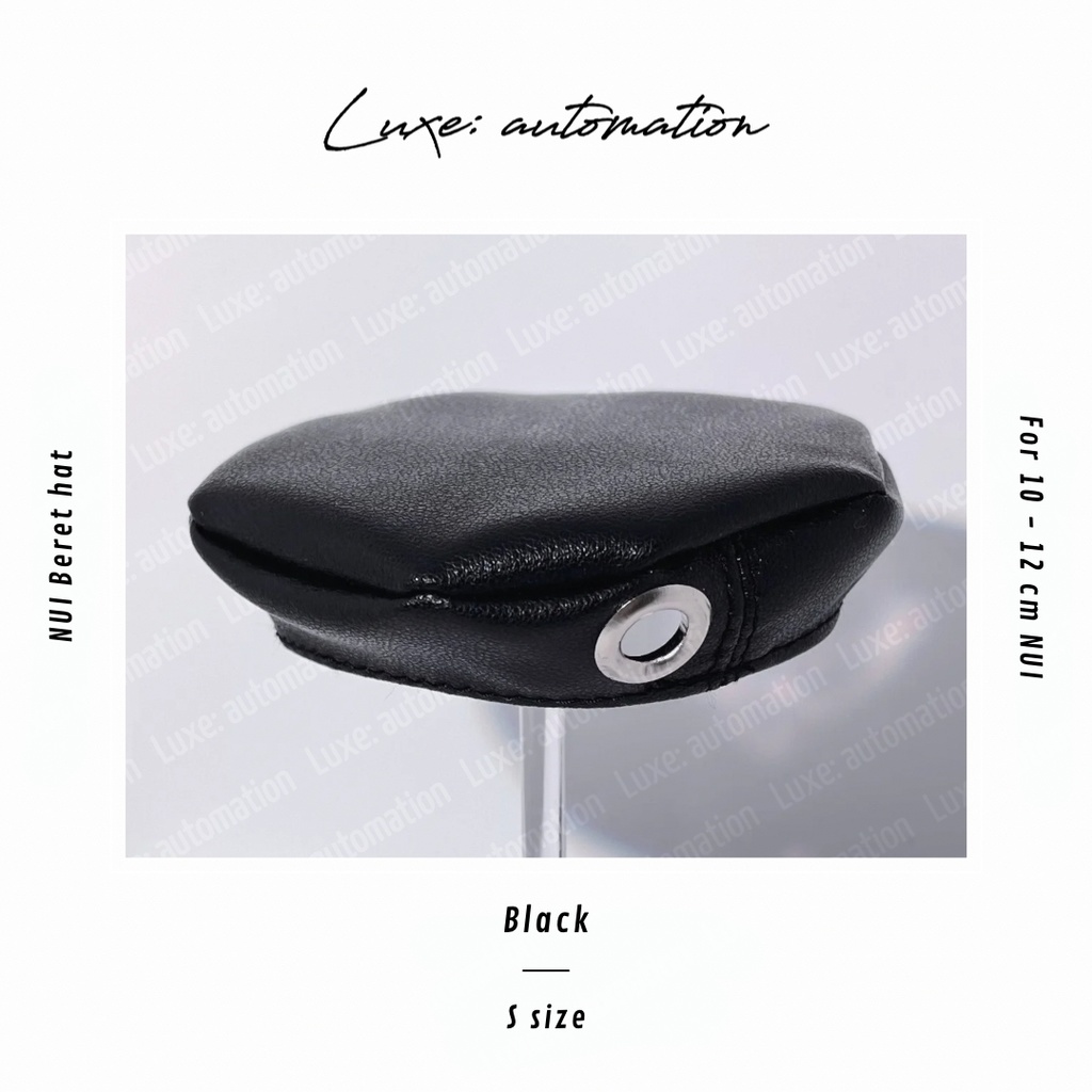 ［ 10~12cm NUI ］Leather béret - ぬい用 合皮ﾍﾞﾚｰ帽 帽子