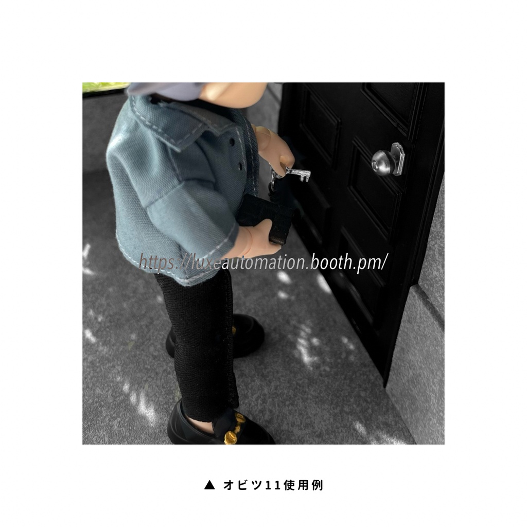 [ 1/12 ］Key & Wallet SET - ドール用 ミニチュア キーウォレットセット 鍵 財布 パラコード