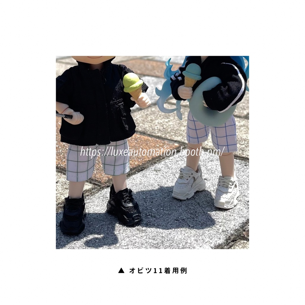 ob11 Half Pants - Graph Check Design