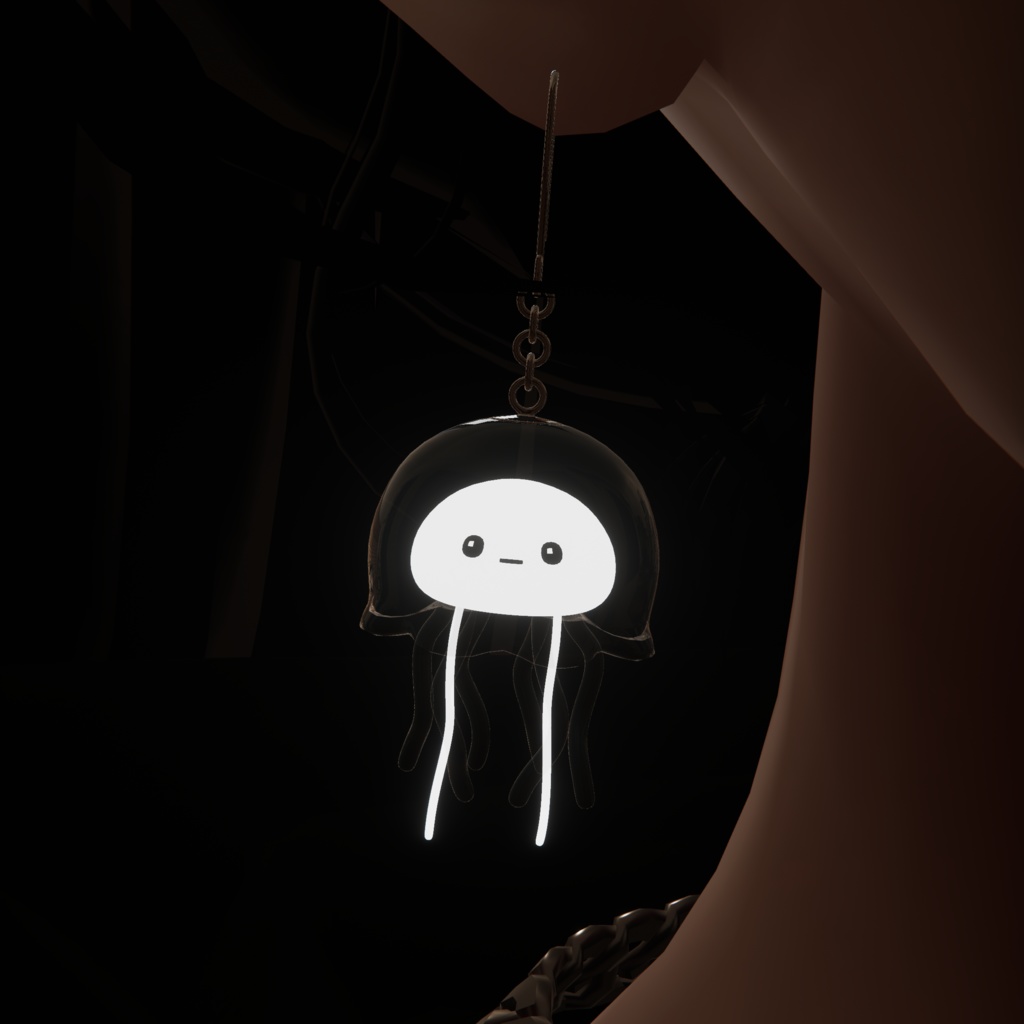 ネオンクラゲ3Dイヤリング (Neon Jellyfish 3D earring)