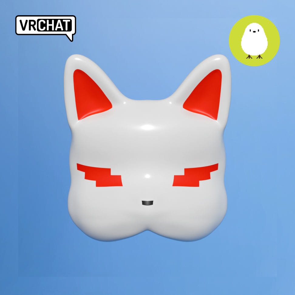 きつね仮面 3D帽子 (Kitsune mask 3D hat)