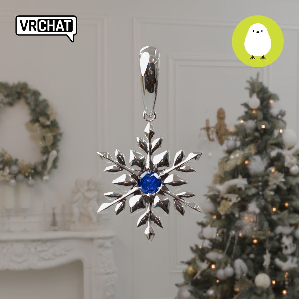 3D 雪の結晶 イヤリング (3D Snowflake earring)