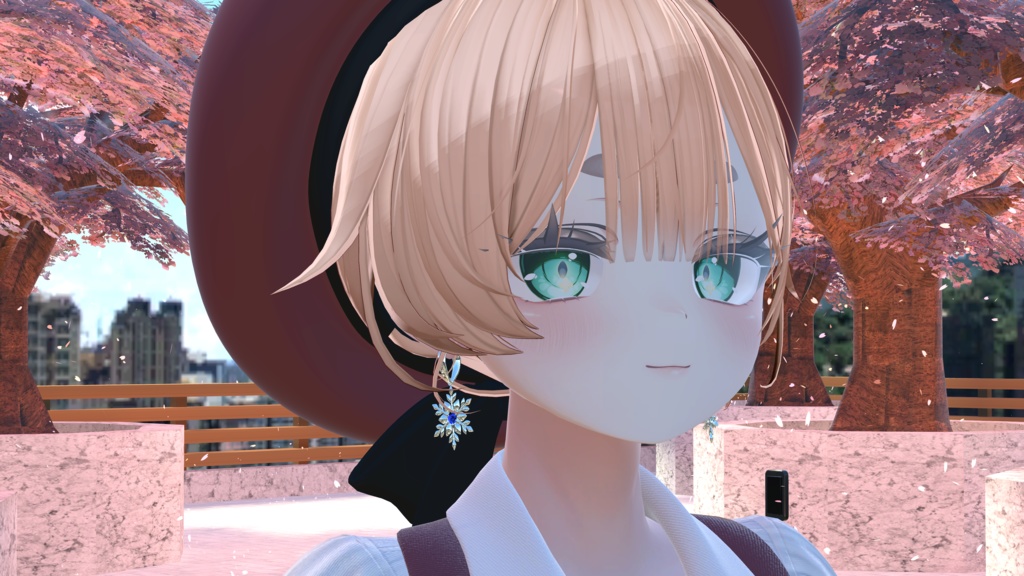 3D 雪の結晶 イヤリング (3D Snowflake earring)