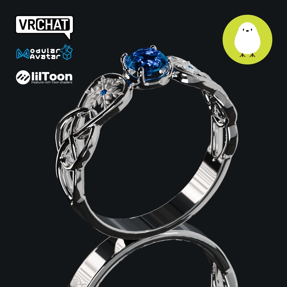  3D 雪 指輪 & ブレスレット  (3D Snow bangle & ring)