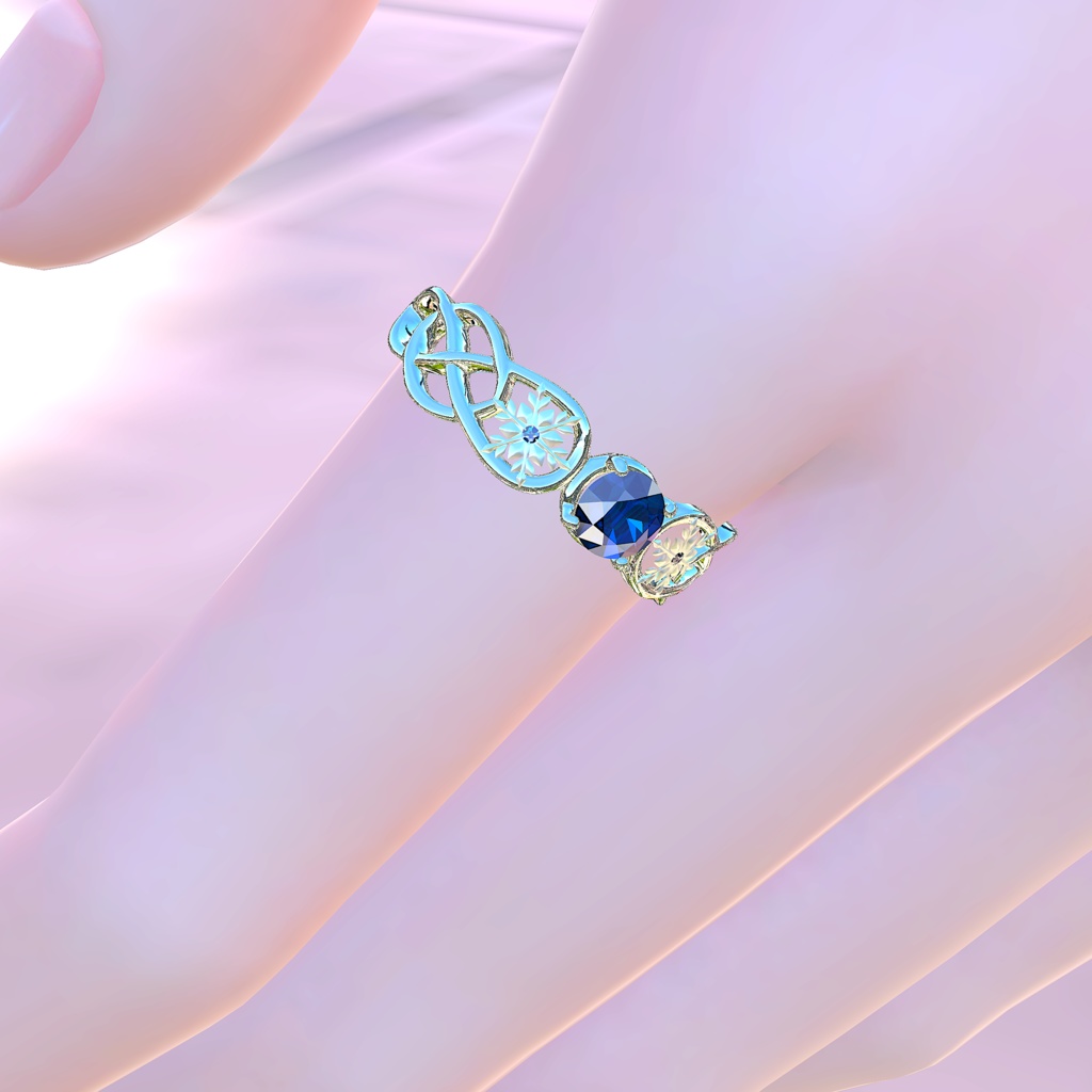 3D 雪 指輪 & ブレスレット (3D Snow bangle & ring)