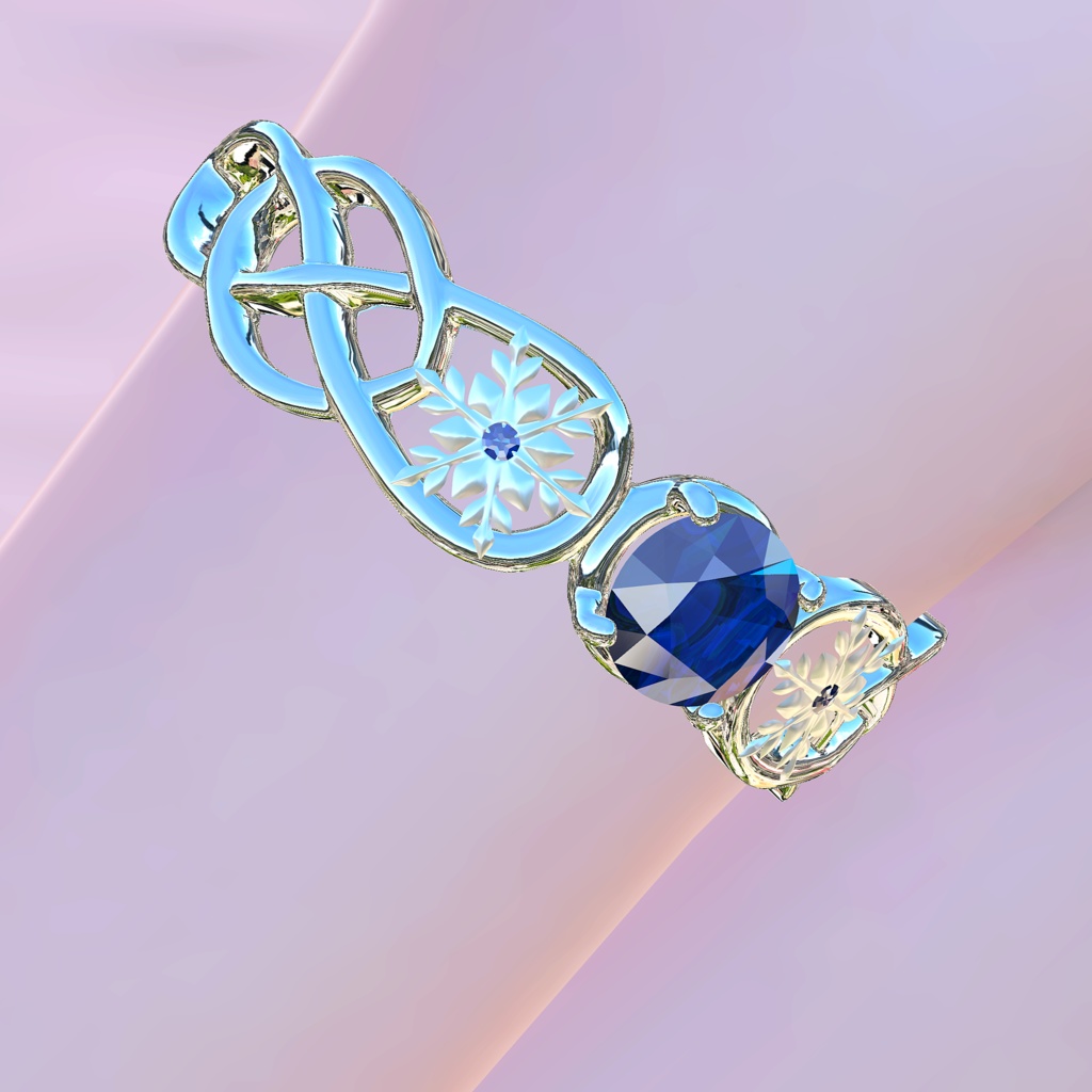 3D 雪 指輪 & ブレスレット (3D Snow bangle & ring)