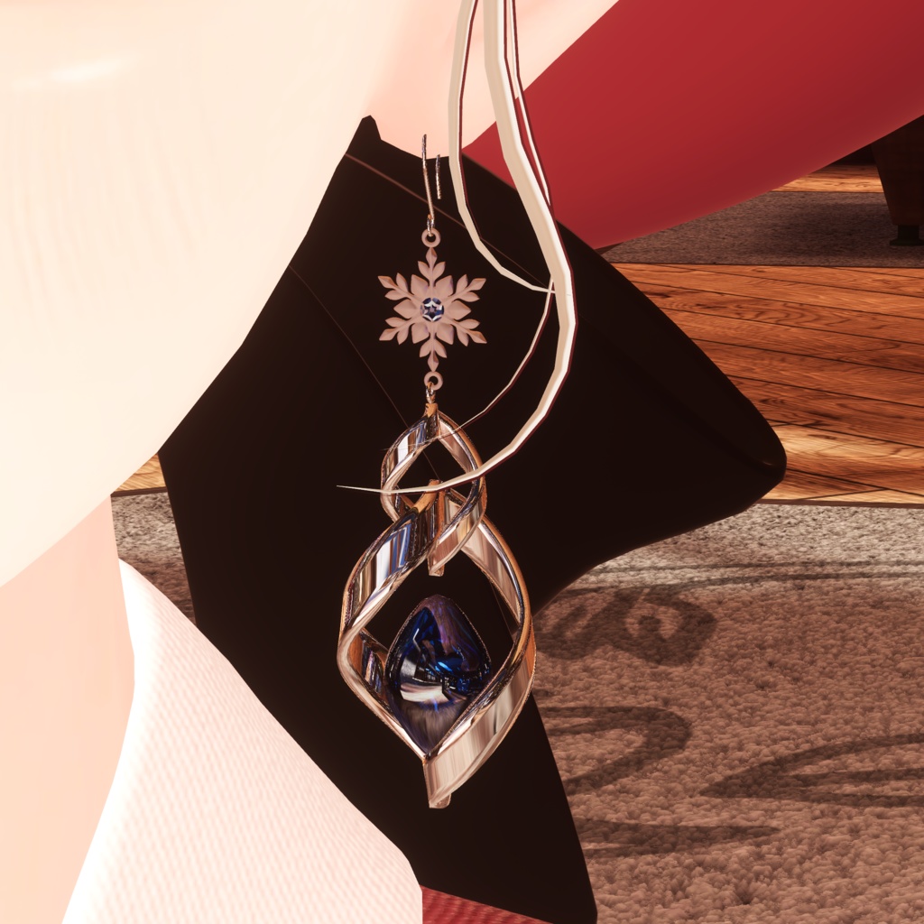 3D スノーイング イヤリング  (3D Snowing earring)