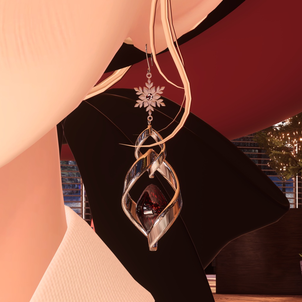 3D スノーイング イヤリング  (3D Snowing earring)