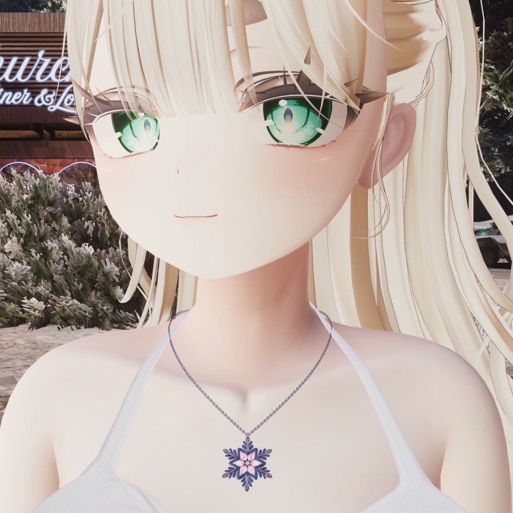 雪の結晶 3D ネックレス  (Snowflake 3D necklace)