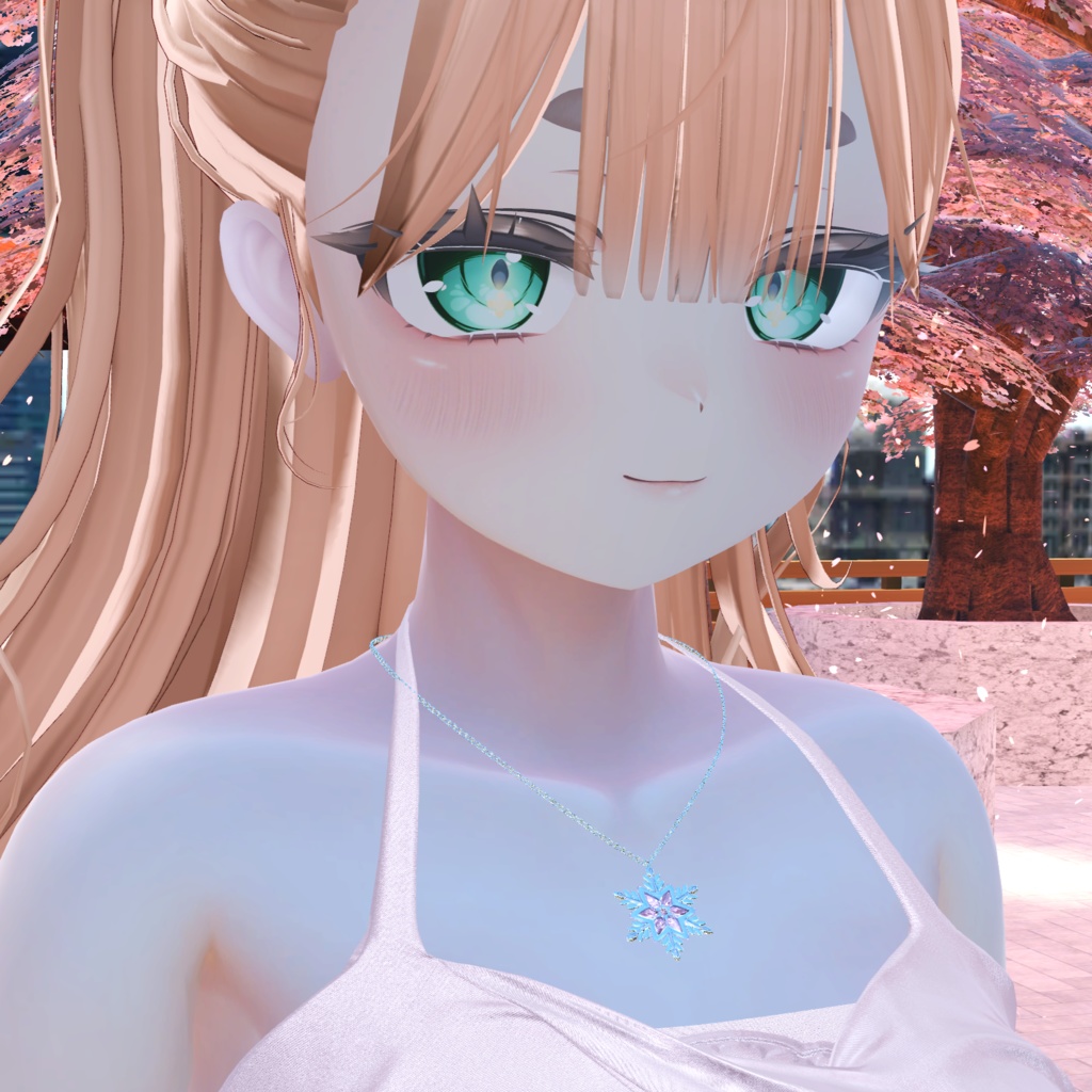 雪の結晶 3D ネックレス  (Snowflake 3D necklace)