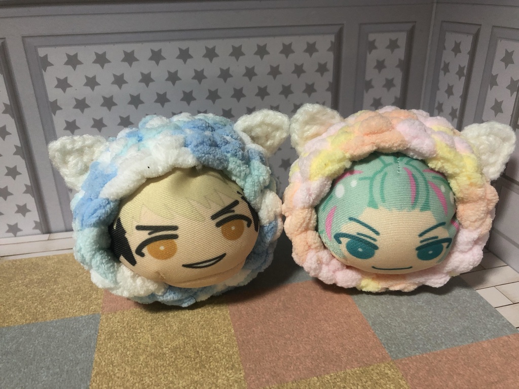 [三色セット]おまんじゅうきぐるみ　もふもふねこ　