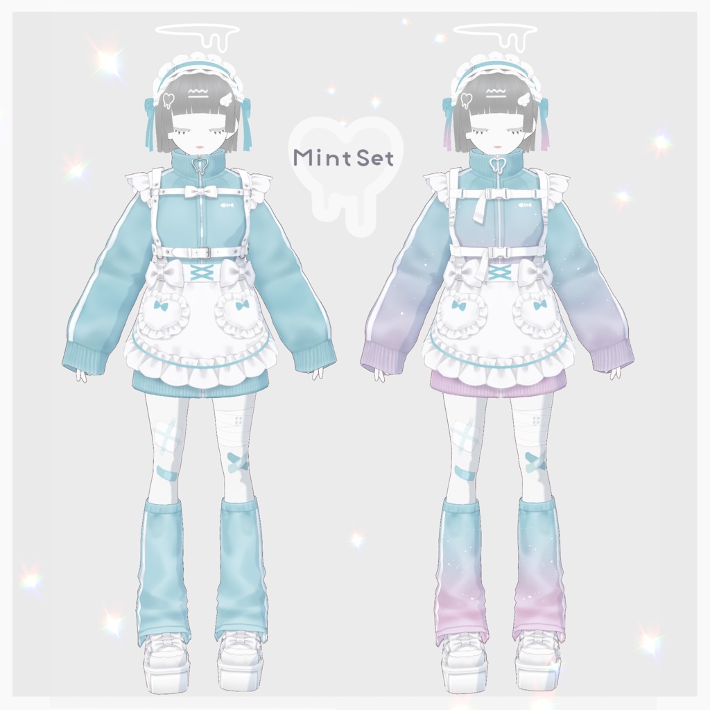 【VRoid衣装】Tracksuit Maid Set(ジャージメイド衣装セット)