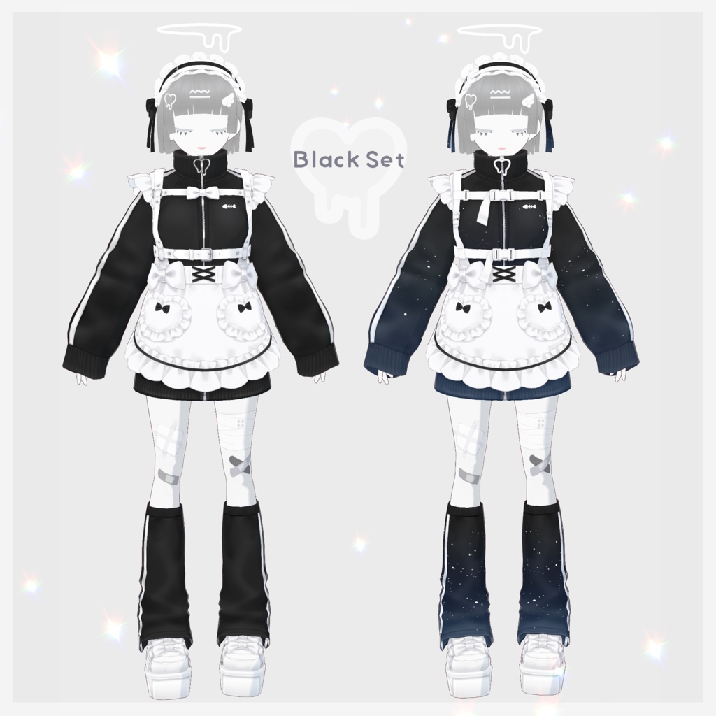 【VRoid衣装】Tracksuit Maid Set(ジャージメイド衣装セット)