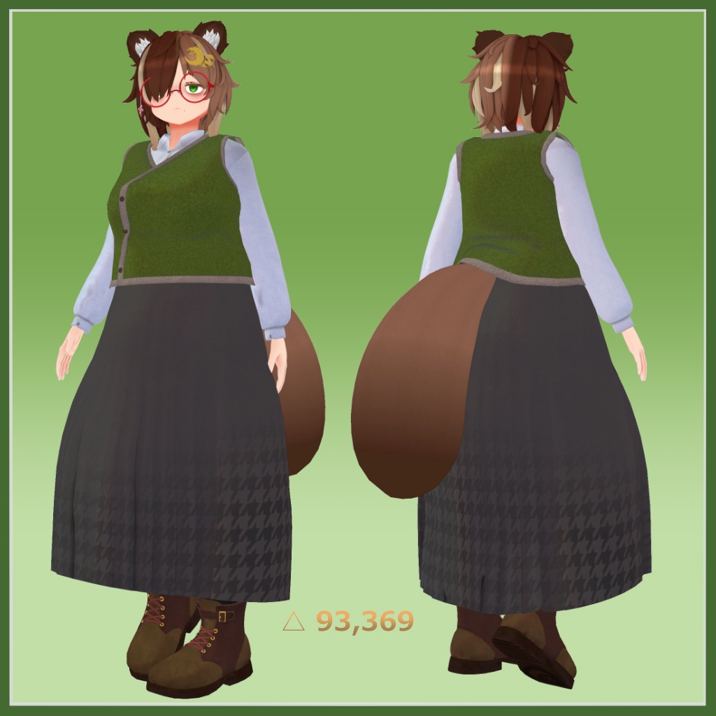 【VRC向けオリジナル3Dモデル】月ノ葉