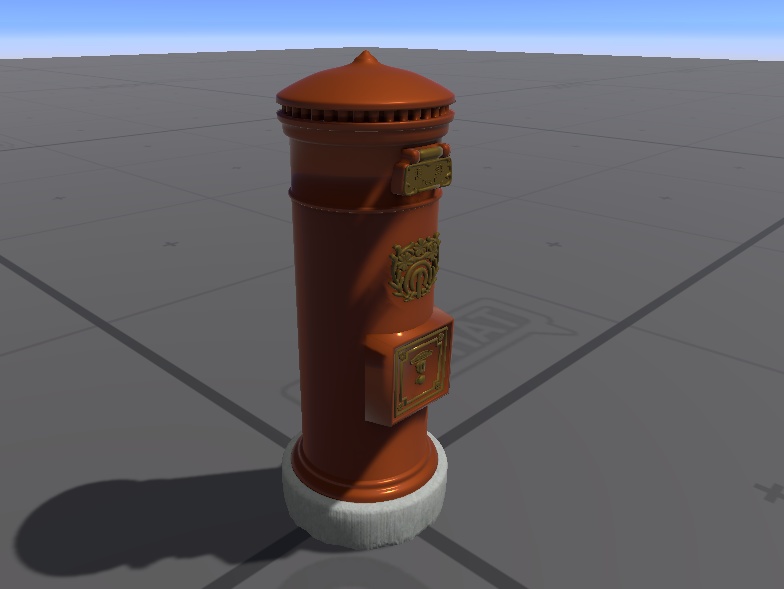 大正ロマン風ポスト(ハイポリバージョン)