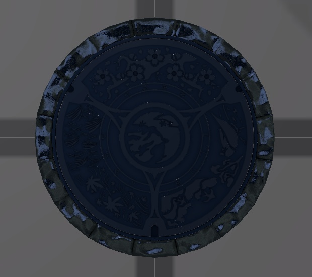 大正ロマン風マンホール