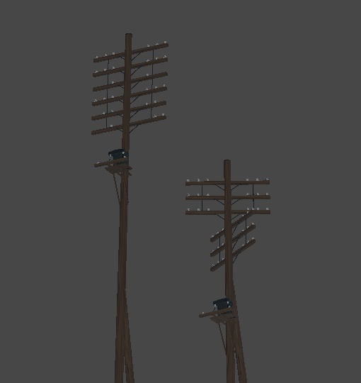 大正ロマン風電信柱