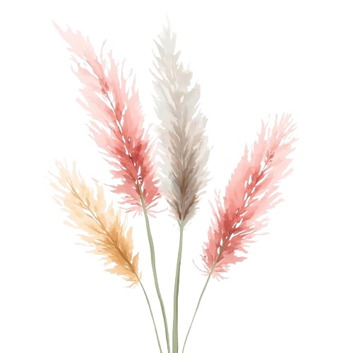 【秋の花シリーズ】水彩風ポップかわいいクリップアート素材6点セット(PNGダウンロード)