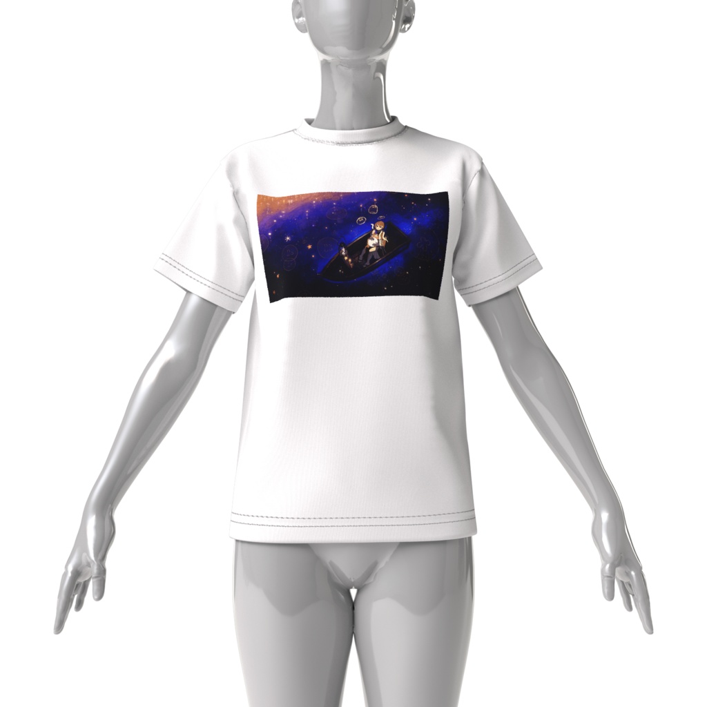 【いぬまにラジオ】ビッグシルエットTシャツ-白