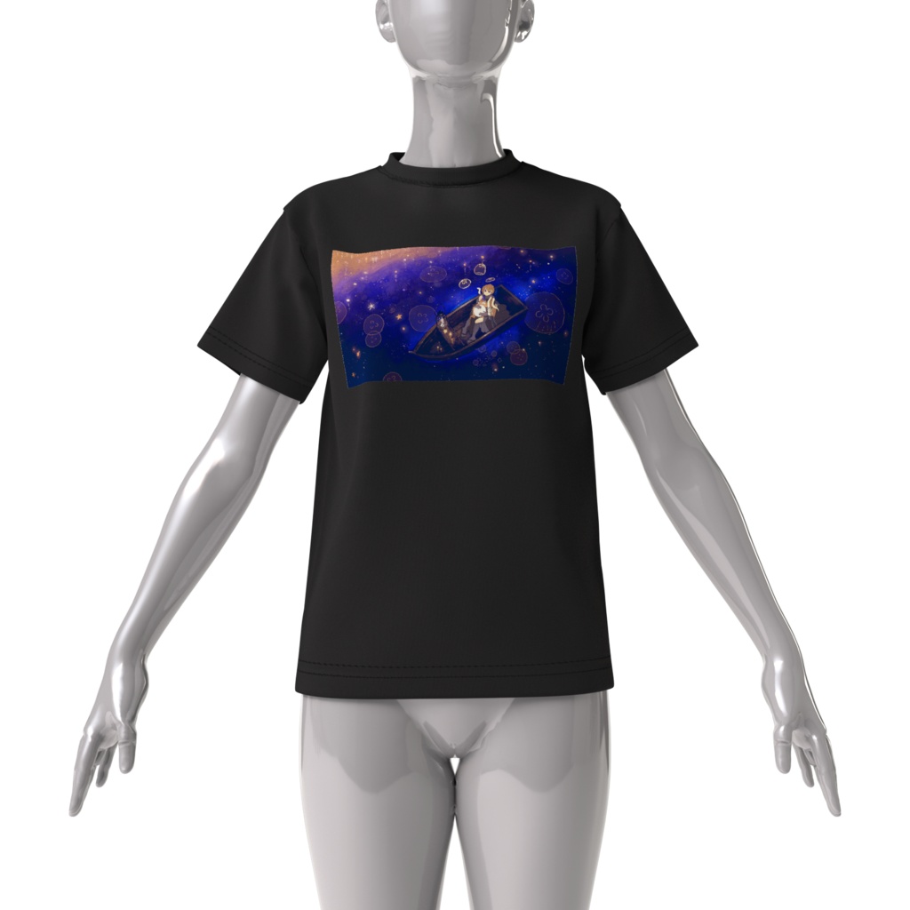 【いぬまにラジオ】ビッグシルエットTシャツ-黒