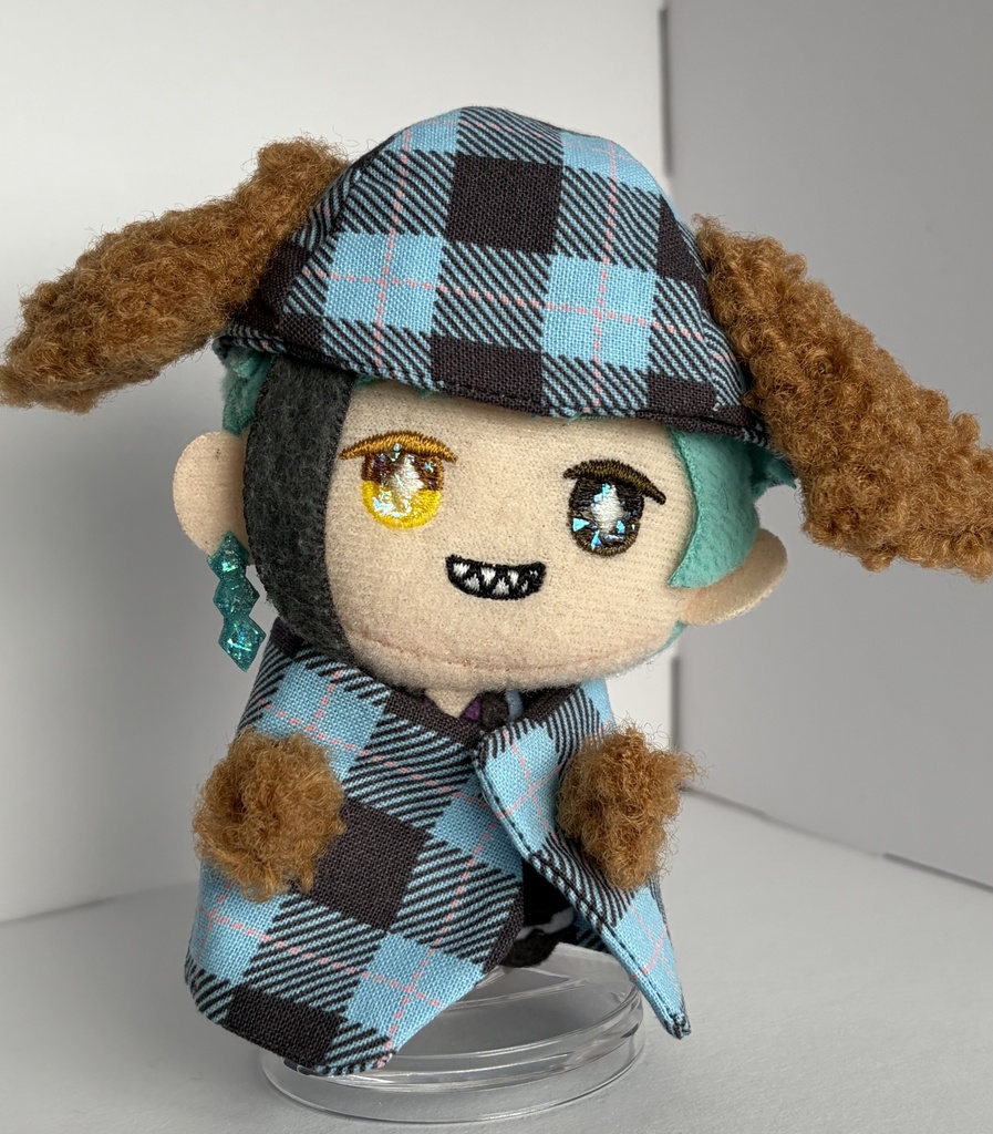 わんわんチェックの帽子セット