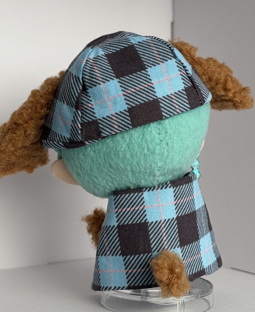 わんわんチェックの帽子セット