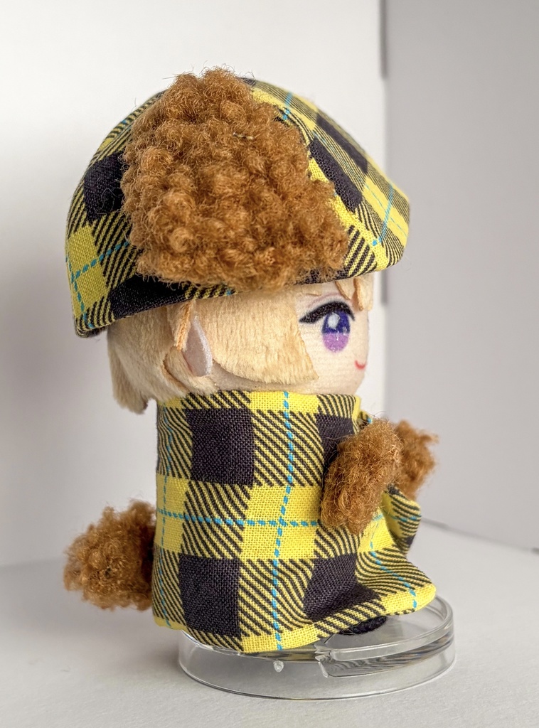 わんわんチェックの帽子セット
