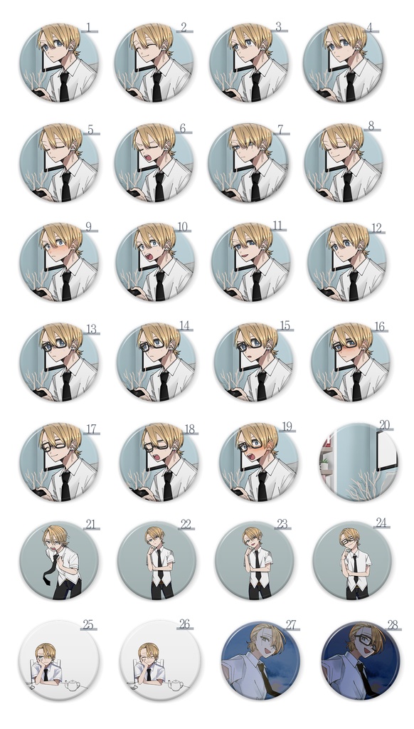 【配信前セール】私死に缶バッチ(58mm)【68種類】