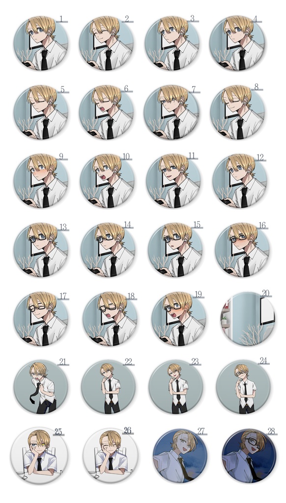 【配信前セール】私死に缶バッチ(58mm)【68種類】