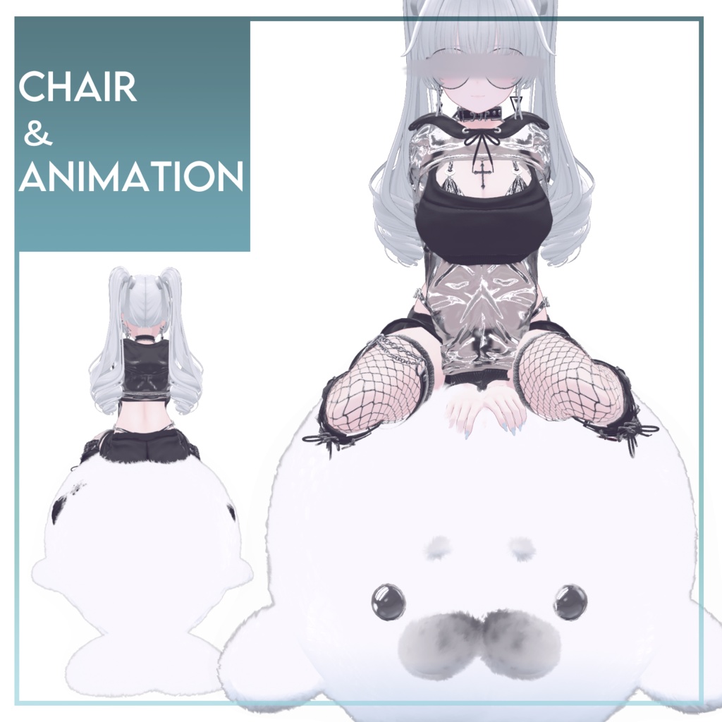 オリジナル3Dモデル「もふもふあざらし」Ver2.00