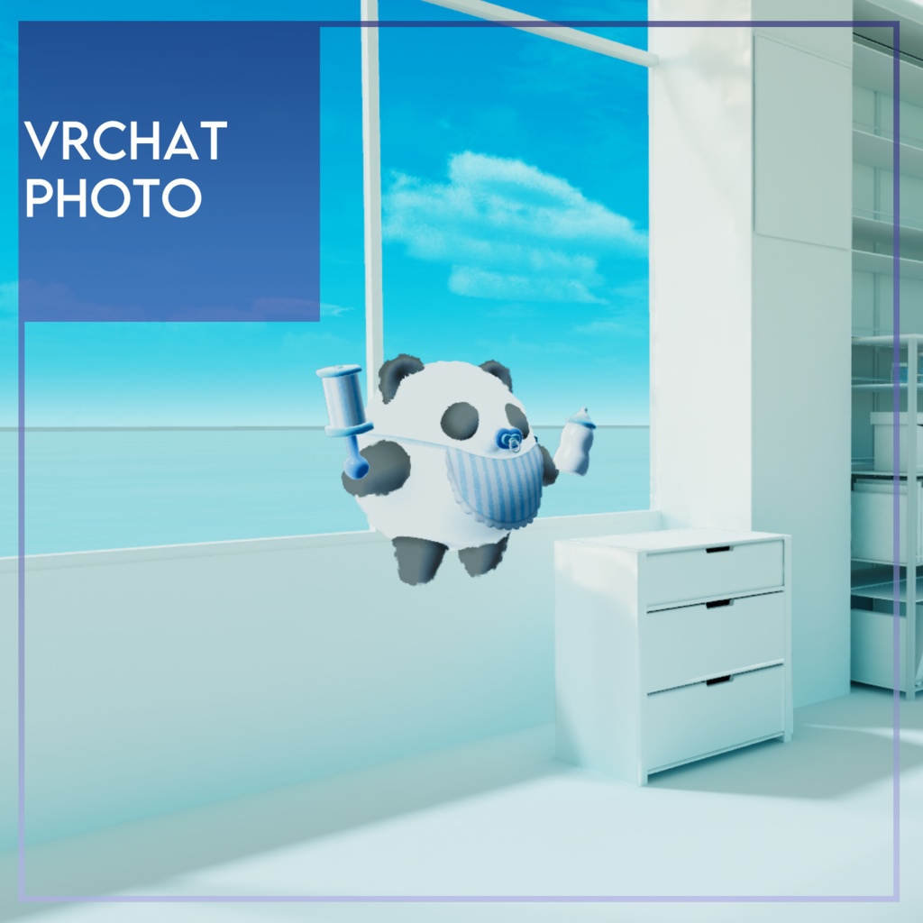 オリジナル3Dモデル「ばぶばぶぱんだ」