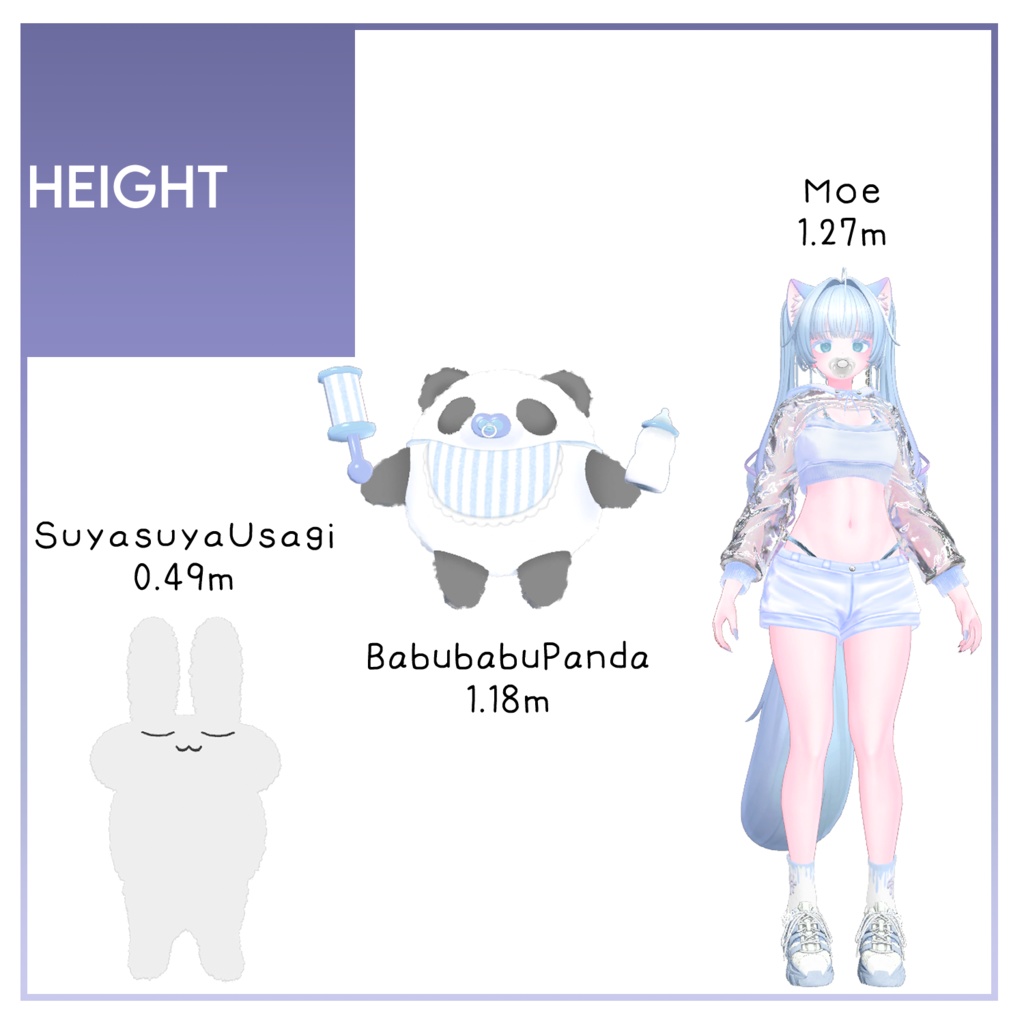 オリジナル3Dモデル「ばぶばぶぱんだ」