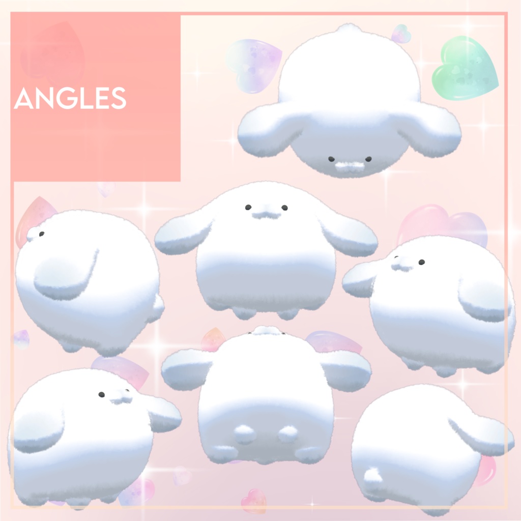 オリジナル3Dモデル「まるまるうさちゃん」