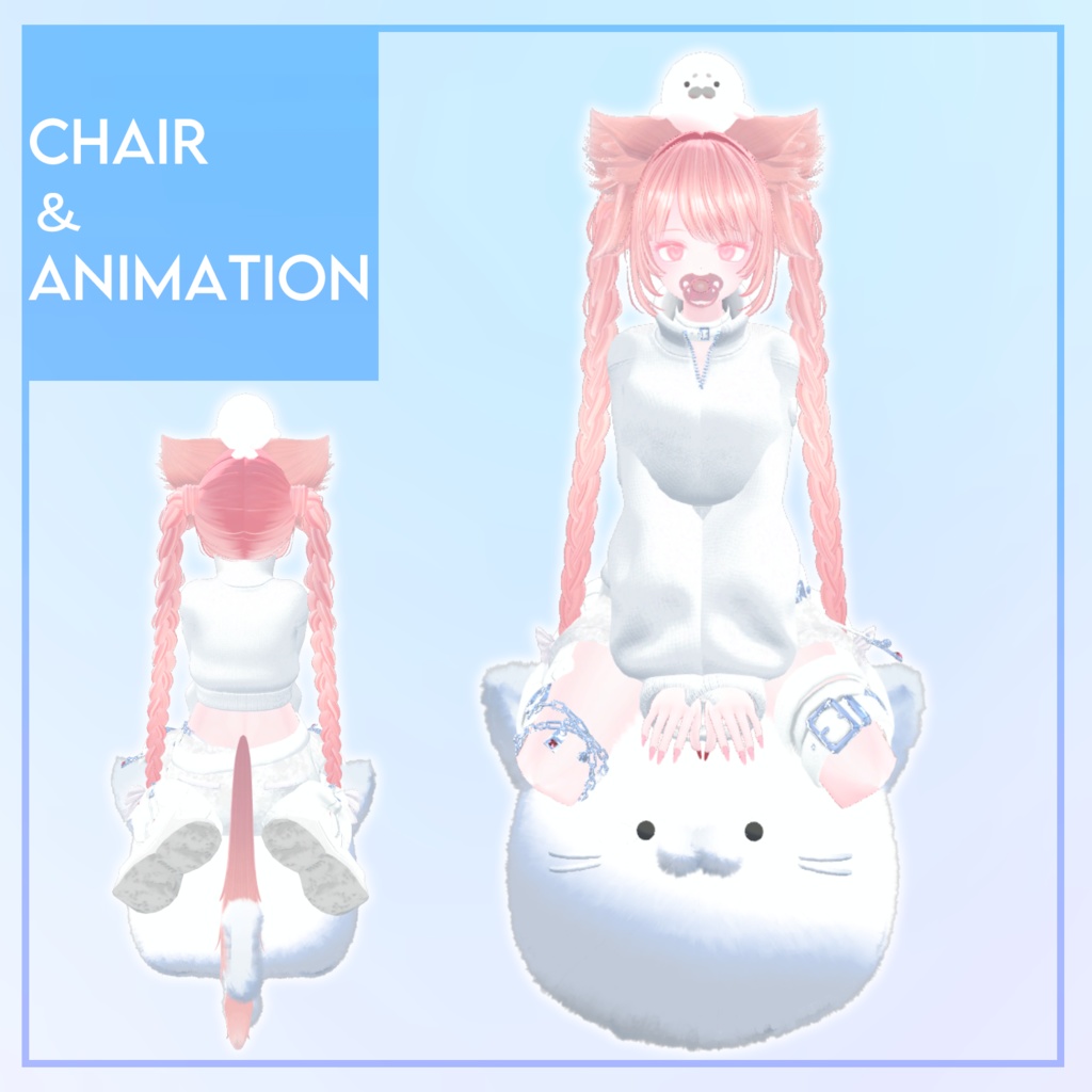 オリジナル3Dモデル「まるまるねこちゃん」