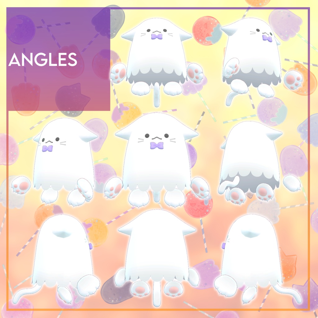 オリジナル3Dモデル「ひらひらねこちゃん」