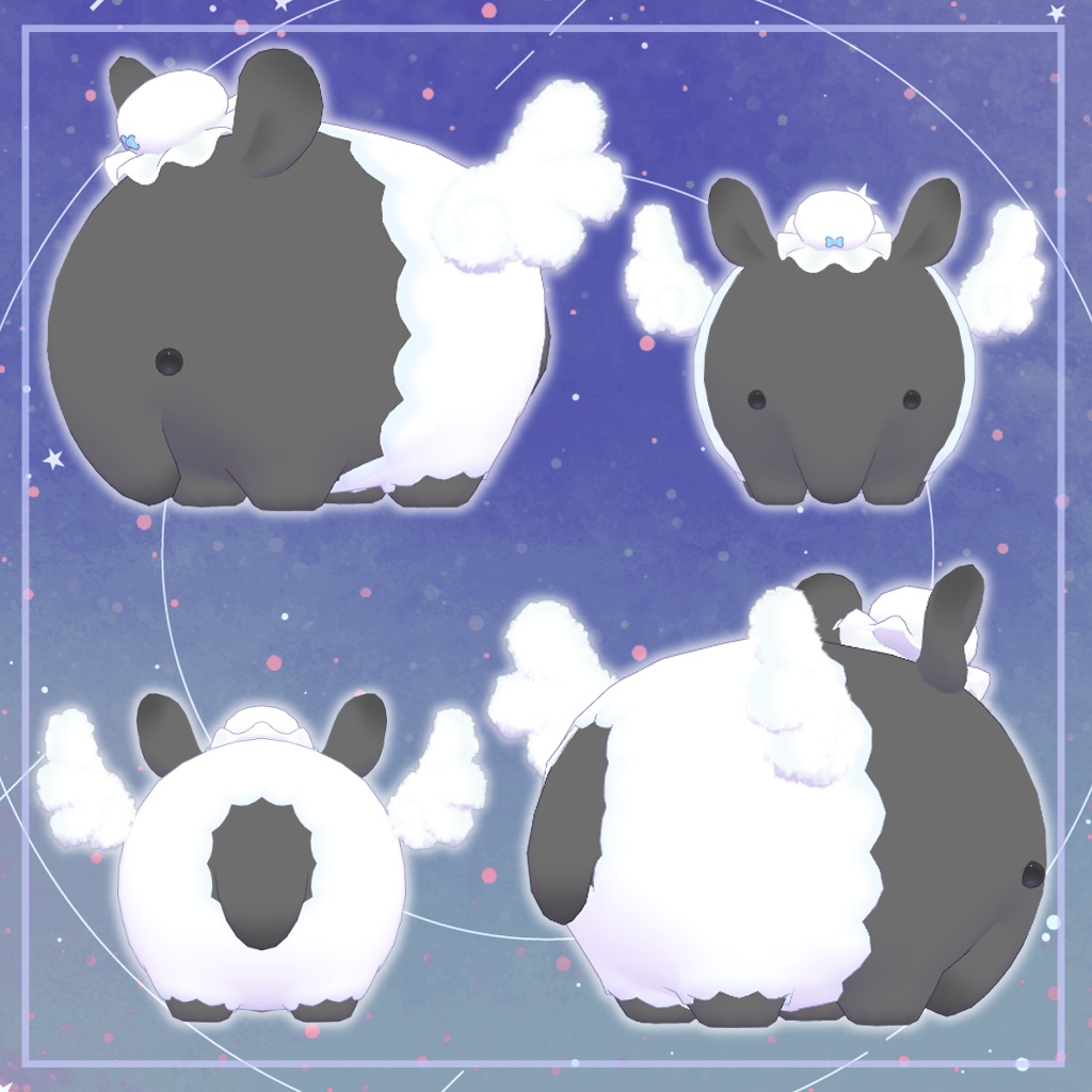 オリジナル3Dモデル「うとうとばくくん」