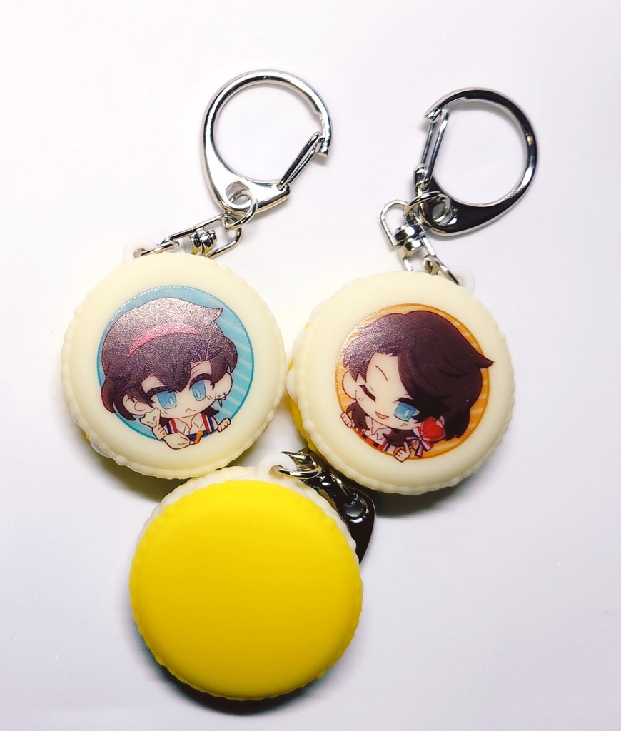 シャスポー&グラース マカロン風ラバーキーホルダー