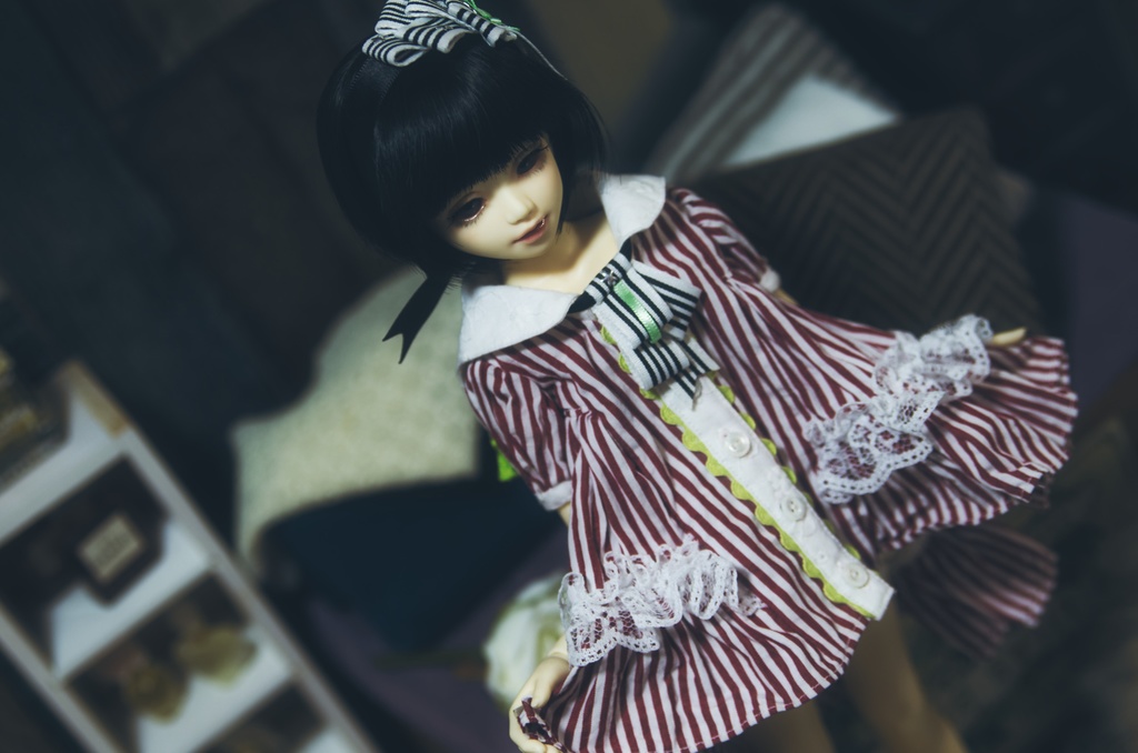 ストライプセーラーワンピースset