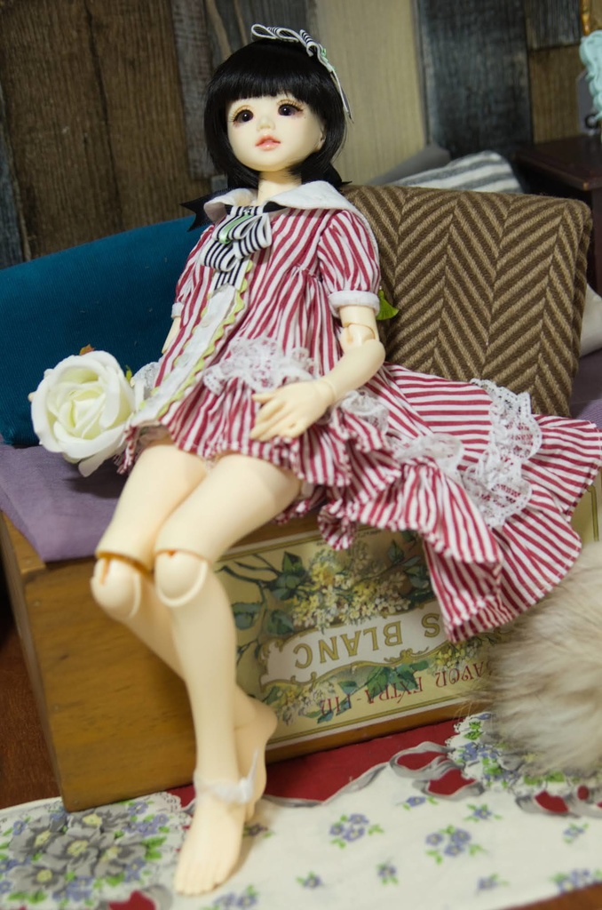 ストライプセーラーワンピースset