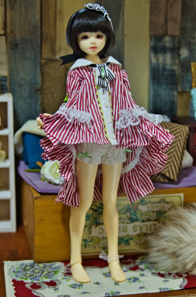 ストライプセーラーワンピースset