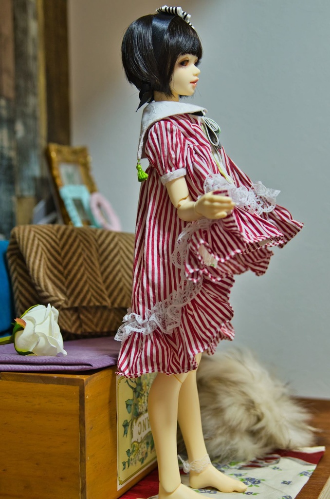 ストライプセーラーワンピースset