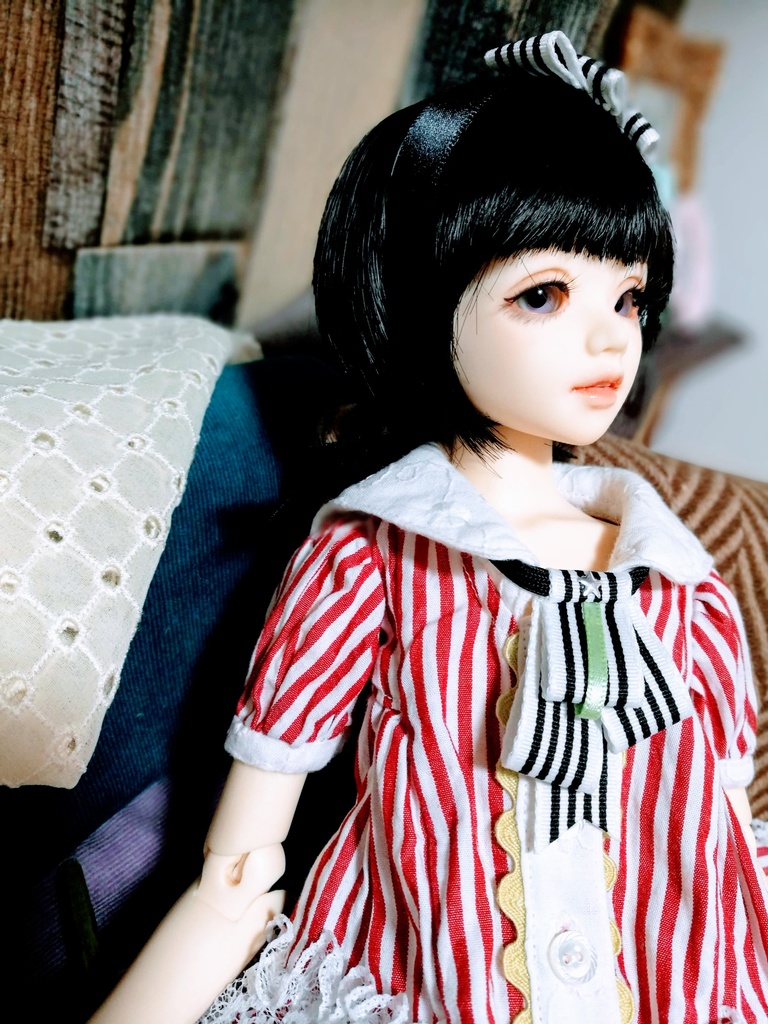 ストライプセーラーワンピースset