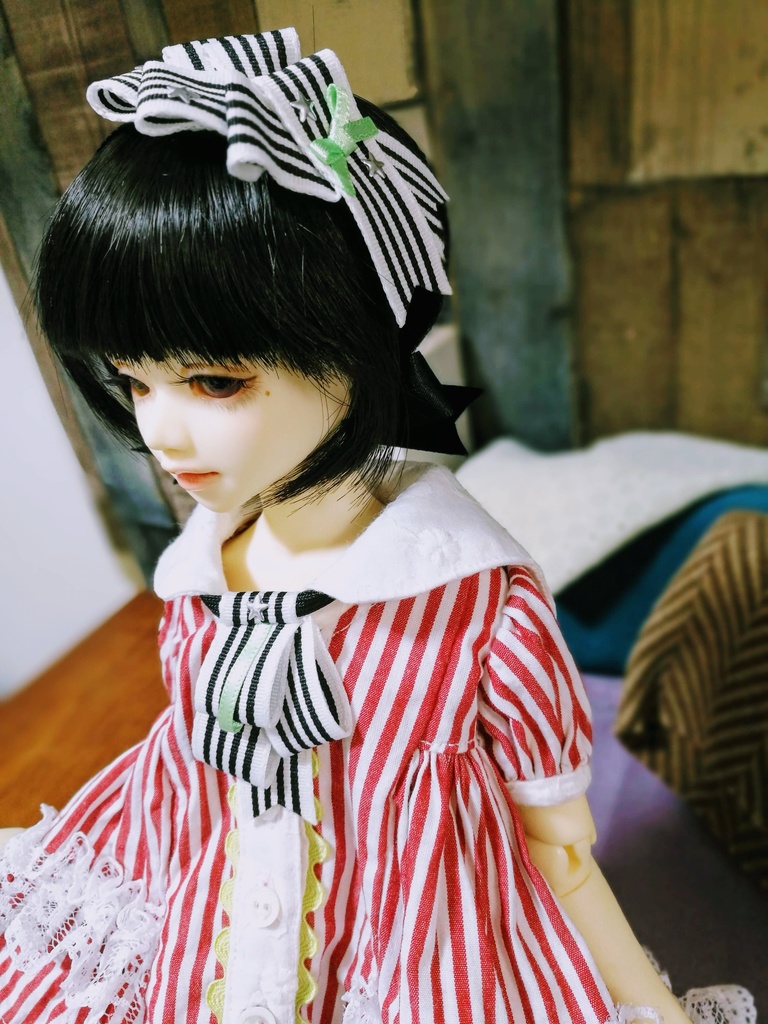 ストライプセーラーワンピースset